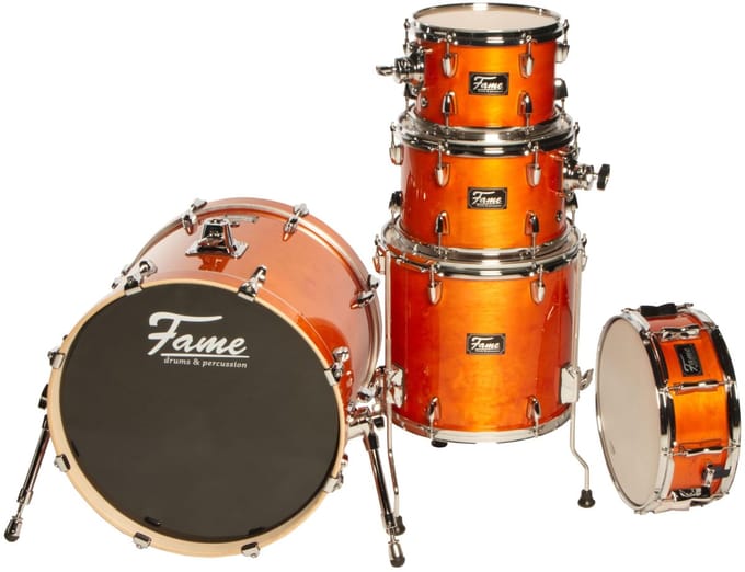 Fame Stage Series Shell-Set Studio (Satin Amber) - Drum ketel set