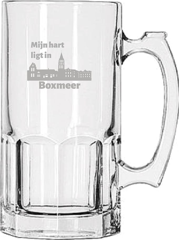 Gegraveerde Bierpul 1ltr Boxmeer