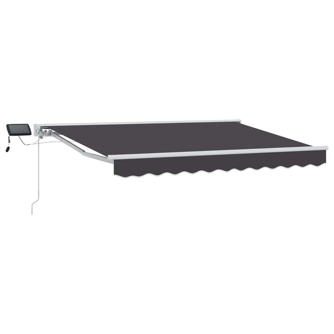 vidaXL - Handbediende - luifel - met - LED's - 3,5 - x - 2,5 - m