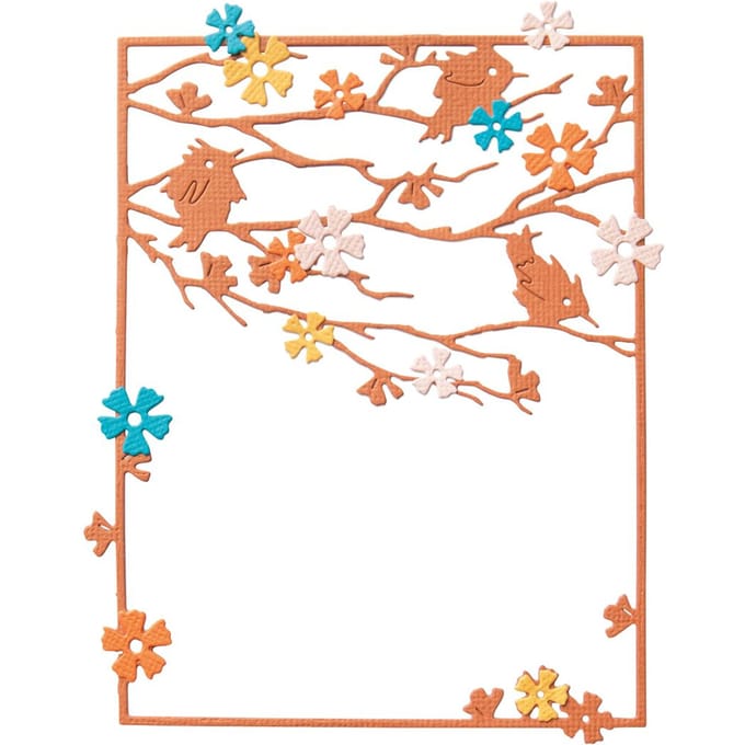 Sizzix Thinlits Ponssjabloon "Woodland Cardfront"