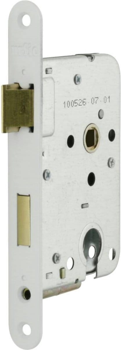 Benson Cilinderslot met Staal Wit Gelakte Voorplaat 50 mm