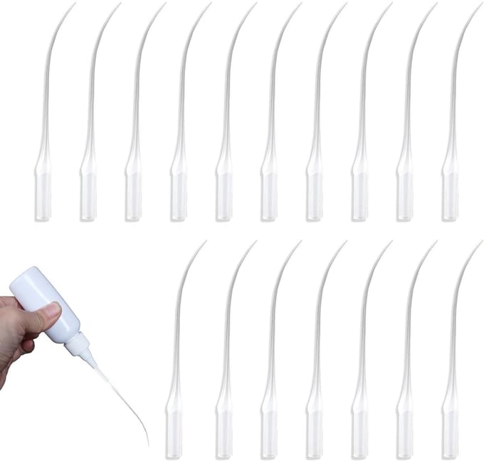 Set van 200 Micro Tips voor Lijm, Precisie Hechting, Transparant Plastic, 7 cm, Ideaal voor DIY Projecten, Hobby's en Laboratorium Gebruik