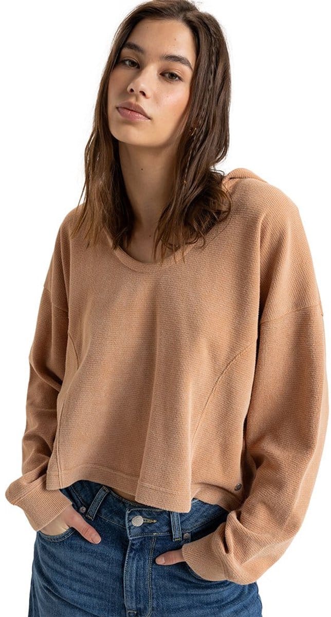 Roxy Notice Me T-shirt Met Lange Mouwen Bruin S Vrouw