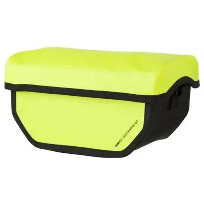 AGU Shelter Clean - Fietsstuurtas - 5L - Neon Yellow - 100% Waterdicht gerecycled polyester - Met KLICKfix plaat - Reflecterend - Lichtgewicht - Afneembare schouderriem - Rits binnenvakje