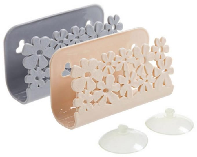 Zelfklevend Gootsteen sponshouder- Afdruipbakje- Zeepbakje - 1 psc
