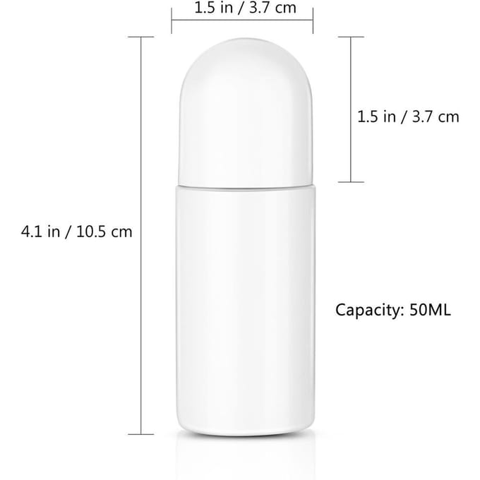 10 stuks 50 ml Plastic Rollerflessen Deodorantflessen Lege Navulbare Roll-on Flessen voor Essentiële wit