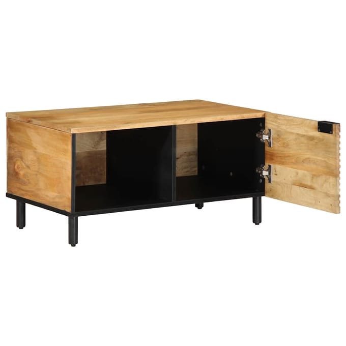 vidaXL - Salontafel - 80x50x40 - cm - massief - mangohout - bruin