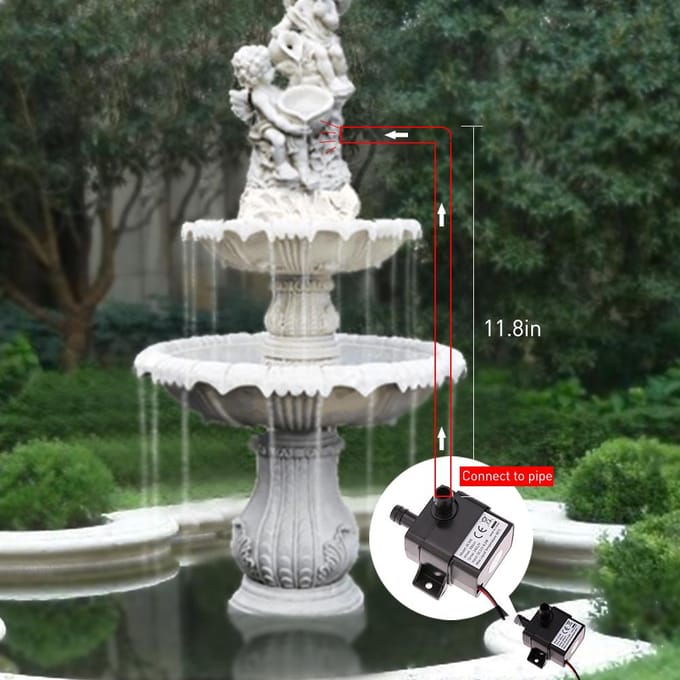 Anself Ultrastille Mini DC12V 4.2/4.5W Micro Borstelloze Wateroliepomp Waterdichte Dompelfontein 5W