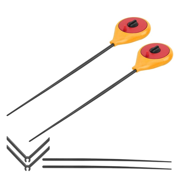 2 Set Winter Draagbare Mini IJsvishengel Eenvoudige Hengel Apparaat Accessoires Kit Geel