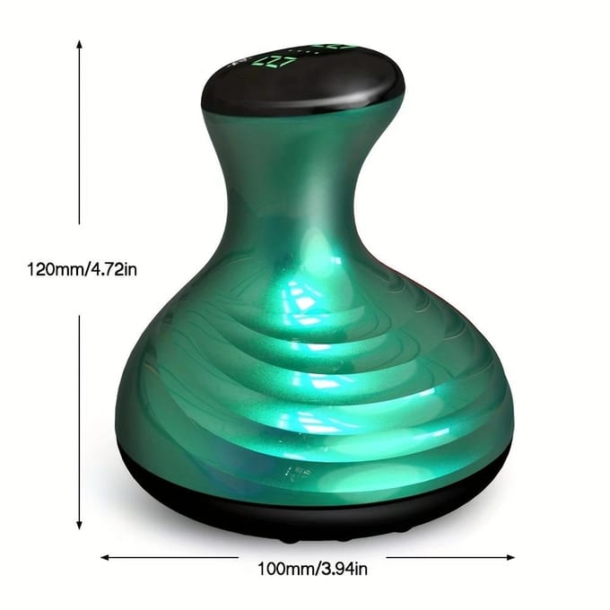 Elektrische Cupping Set Schrapende Massage Tool met 9 Niveaus Temperatuur & Sterkte USB Oplaadbare Gua Sha Massager groen
