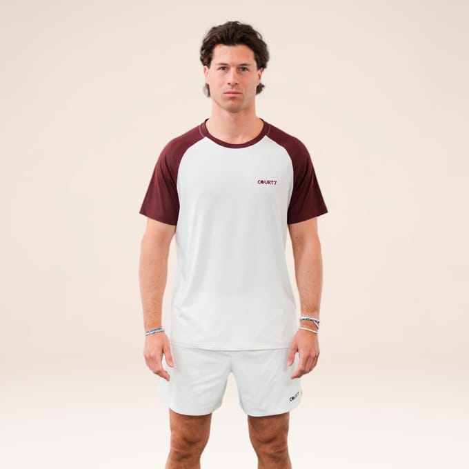 COURT7 Performance Raglan Contrast T-shirt Heren