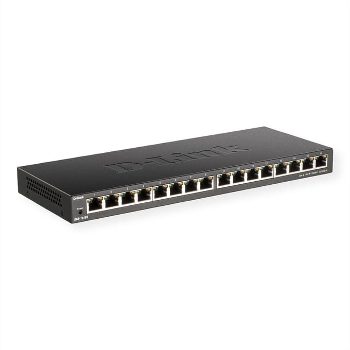 D-Link DGS-1016S/E 16-Poorts Gigabit Switch 10/100/1000Mbps Unmanaged