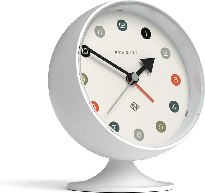 Newgate Spheric Alarm Klok - Wit