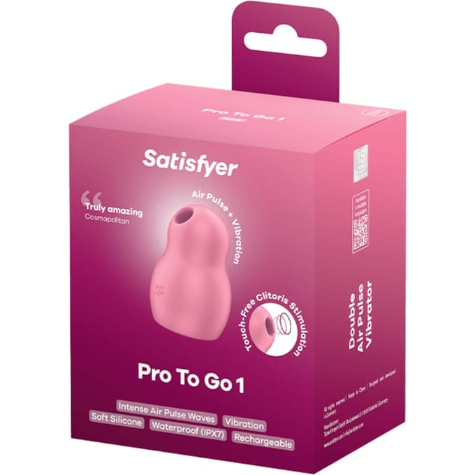 Satisfyer, vibrator, drukgolfvibrator, 'Pro To Go 1', 9 cm, ideaal voor onderweg, 2 motoren