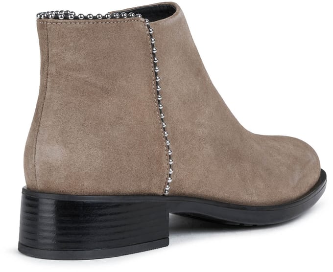 Geox Resia Suède Dames Laarzen In Donker Beige