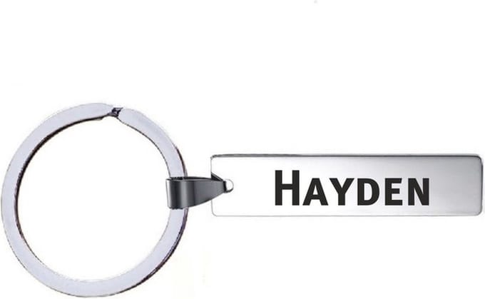 Sleutelhanger Met Naam - Hayden - RVS