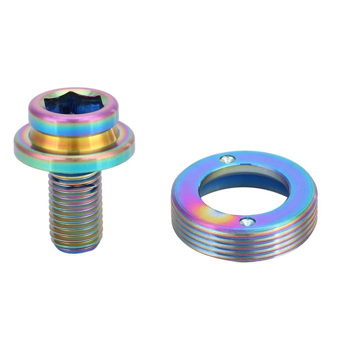 M8*15mm Mountain Racefiets Crankbout Bottom Bracket BB As Schroeven Kit (Regenboog) blue