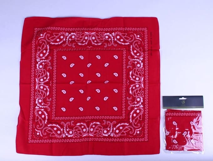 Boeren zakdoek Boerenzakdoek Rain drop 54x54 - Rode zakdoek - 54 - Rood
