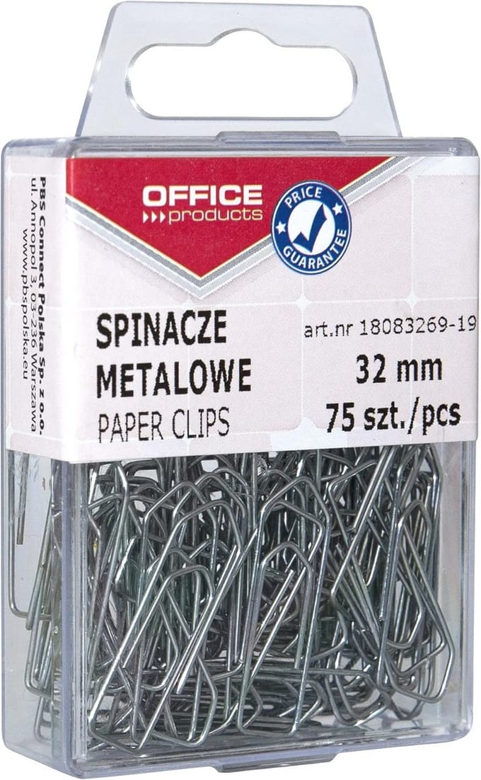 Metalen brievenklemmen 32mm - 75 Stuks in Doos