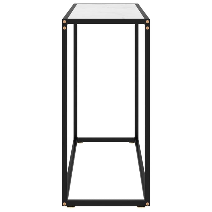 vidaXL - Wandtafel - 80x35x75 - cm - gehard - glas - wit