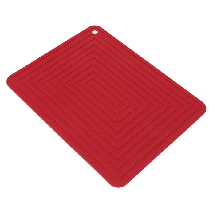 Afwasdroogmat Voorkomt Uitglijden Flexibel Geïsoleerde Placemat Siliconen Afdruipmat voor Keuken B red