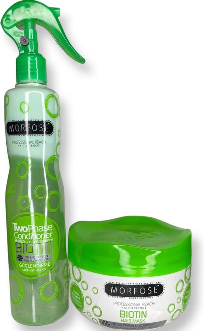 Morfose - Biotin - Two Phase - Haar Conditioner - 400 ml  &  Biotin Hair Mask 250 ml