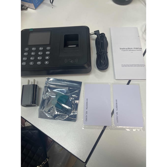 Machine de pointage biométrique pour employés Machine de contrôle d'accès Support 1000 pièces US Plug black