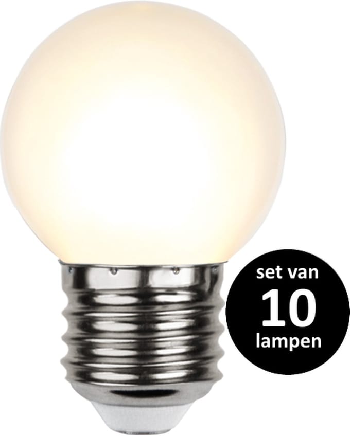 Warm Witte lamp voor prikkabel - 1Watt - set van 10