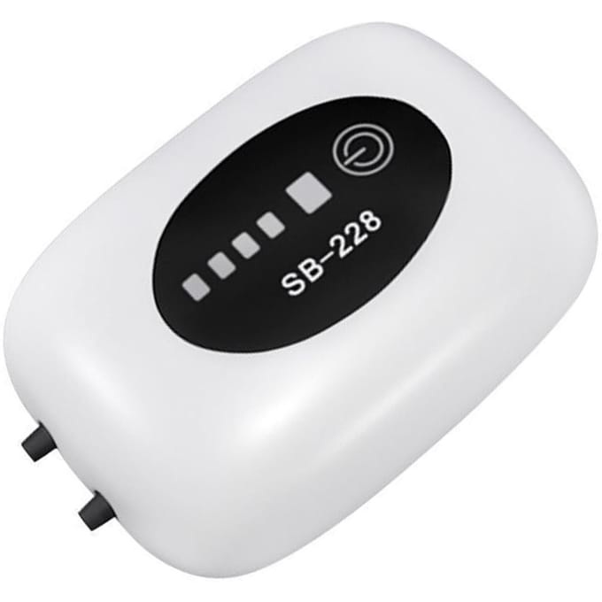 Kleine Zuurstofpomp USB Oplaadbare Lithium Batterij Stille Aquarium Zuurstofpomp met Luchtslang Lucht black