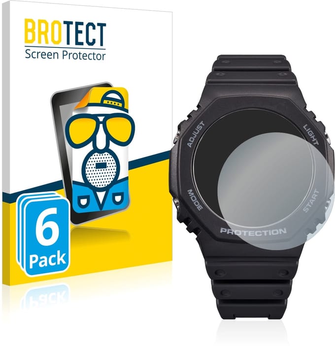 BROTECT - Screenprotector voor Casio G-Shock GA-B2100 - Folie Beschermfolie matte 6 Stuks