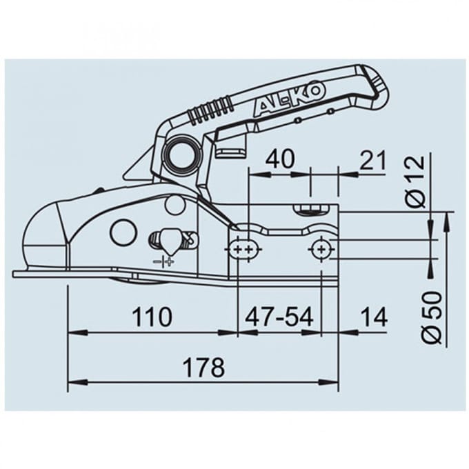 AL-KO koppeling AK161 met Soft-Dock, opvulbussen voor 35-, 45mm en slot