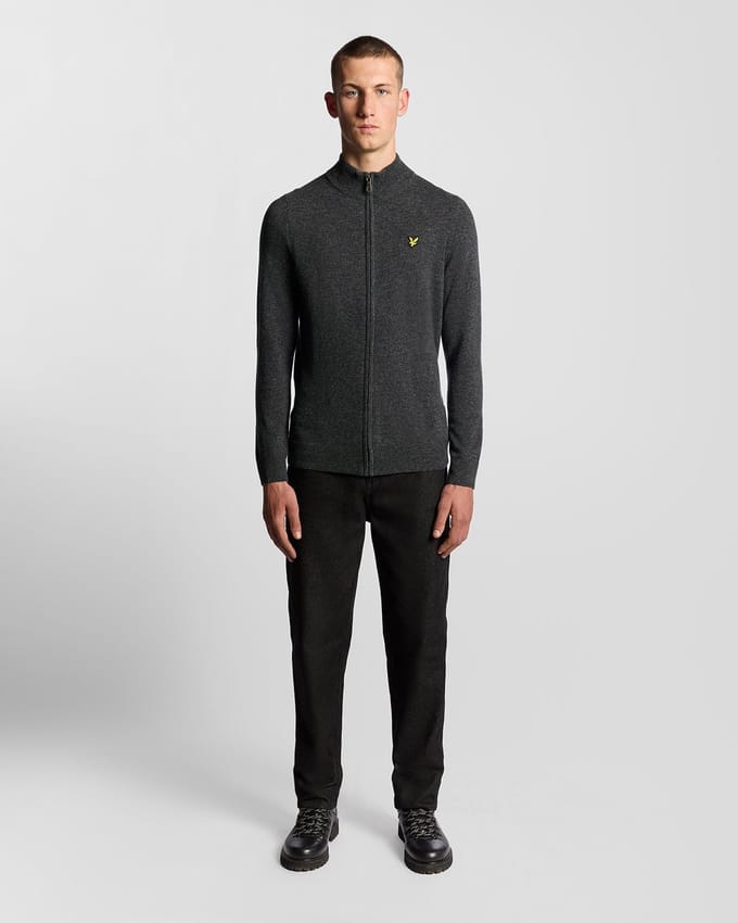 Lyle & Scott Kn2102vc Trui Met Volledige Rits Grijs S Man