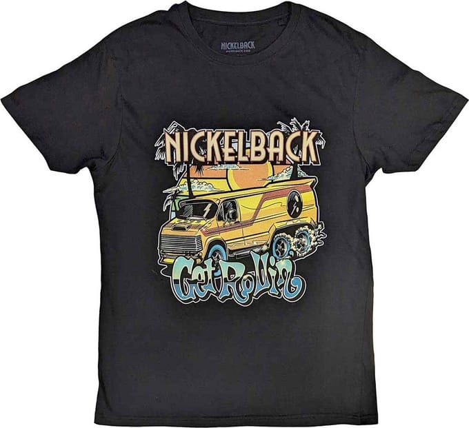 Nickelback - Get Rollin' Heren Tshirt - L - Zwart