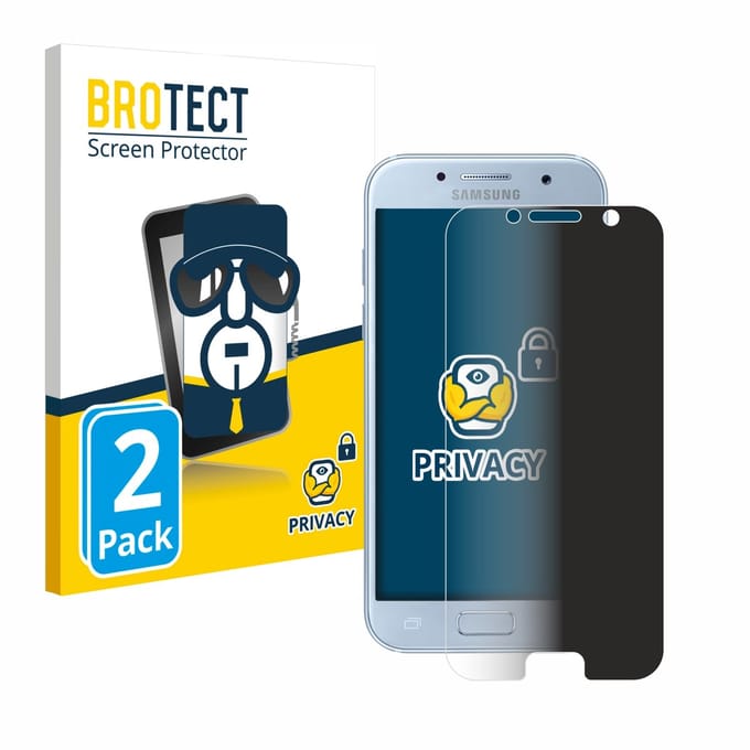 BROTECT - privacy screenprotector voor Samsung Galaxy A5 2017 - Folie Beschermfolie Blauwlichtfilter 2 Stuks
