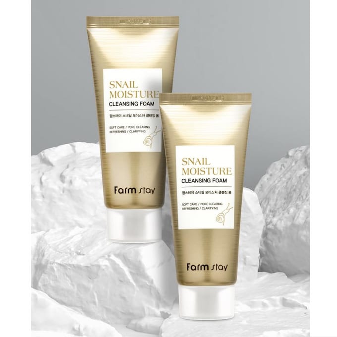 FARM STAY Snail Moisture Cleansing Foam 100ml (3 Opties) 1pcs beige