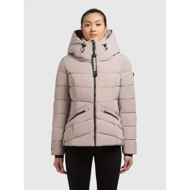 Gewatteerd jack met capuchon en labeldetail model 'HERSCH2'