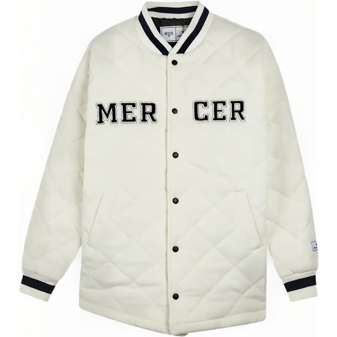 Mercer Amsterdam The Mercer-quilted Varsity Wool - Unisex Crème Größe: S | Bomberjacken Outlet | Unisex