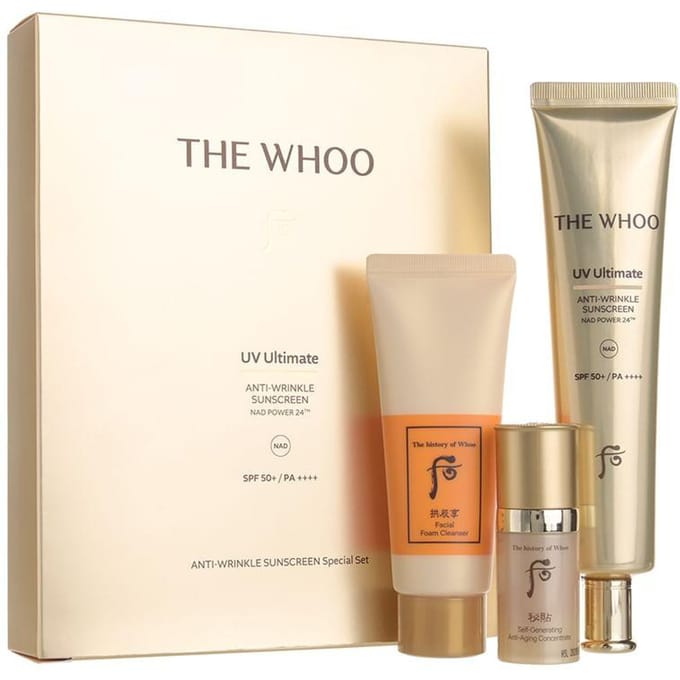 THE WHOO - UV Ultimate Anti-Wrinkle Sunscreen Jumbo Special Set 3 pcs