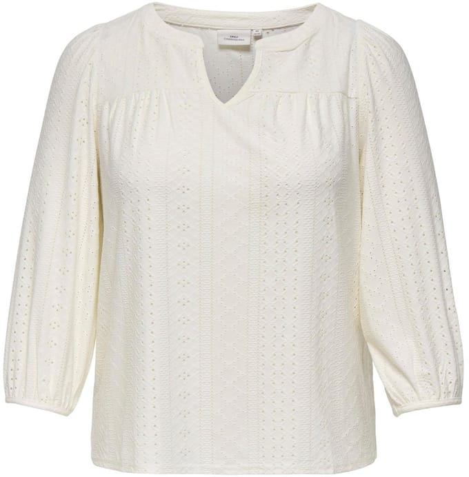 ONLY CARMAKOMA - CARSANDRA 3/4 SPLIT TOP JRS Dames Blouse