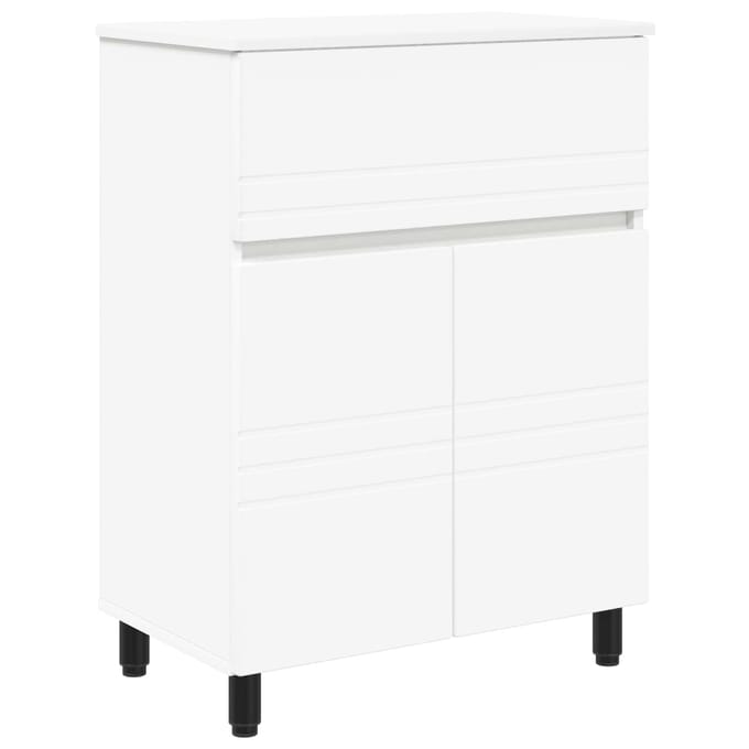 vidaXL - Badkamer - vaniteitsunit - Wit - 60 - x - 35 - x - 80 - cm - Bewerkt - hout
