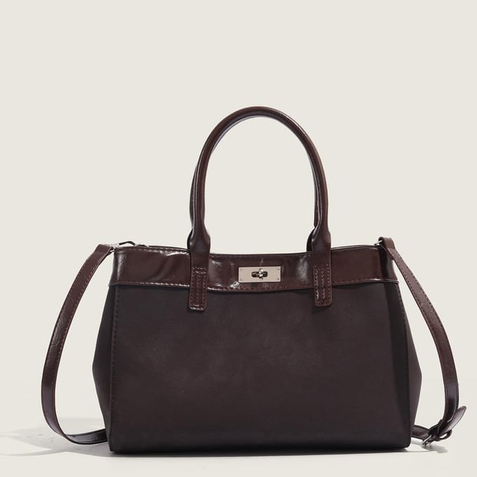 Niche Handbagage Tas Vrouw Herfst Mode Vintage Patchwork Pendeltas Enkele Schouder Crossbody Tas Vrouw white
