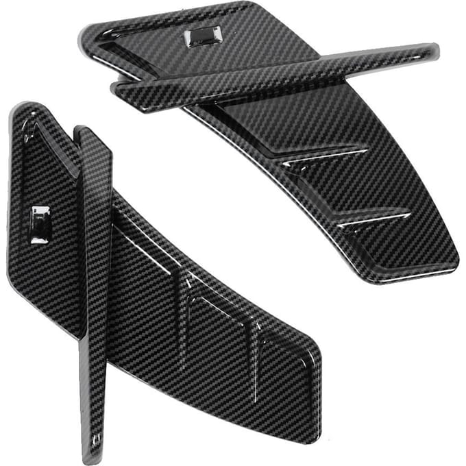 2 stuks Koolstofvezel Stijl Spatbordkap Afwerking Auto Modificatie Geschikt voor A7 S7 2017 2019 gray