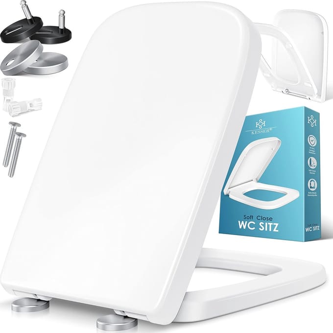 Toiletbril met Softclose en Snelsluiting - E-vorm - Duroplast