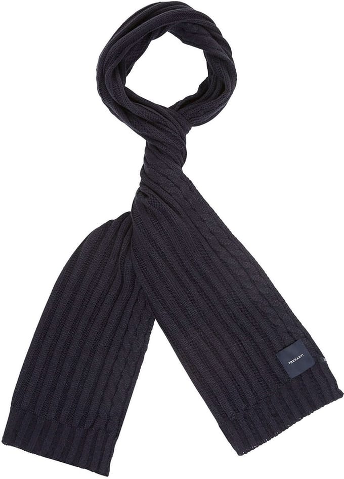 Tresanti ELDOR Cable knitted scarf Navy (TRSCFE102 - 803)