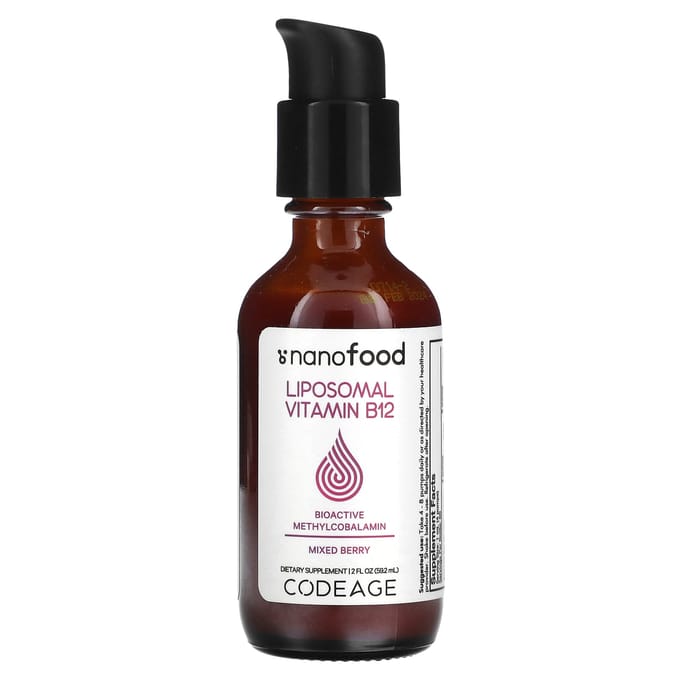 Codeage, Vitamine B12 Liposomale, Saveur Baies Mixtes, 2 fl oz (59,2 ml)