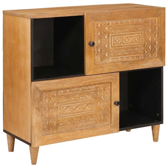 vidaXL - Dressoir - 80 - x - 33 - x - 75 - cm - Massief - Mango - Hout