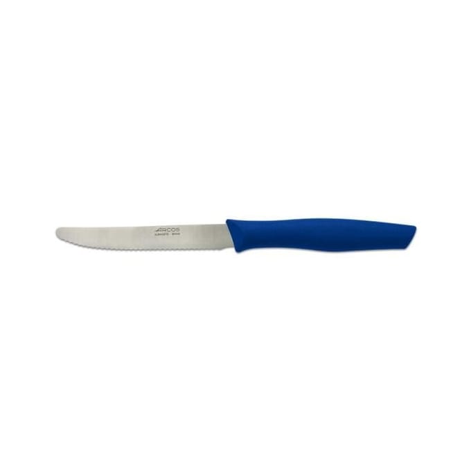 Couteau de table Arcos Nova 188823 en acier inoxydable Nitrum et manche en polypropylène, lame bleue de 11 cm avec couvercle et