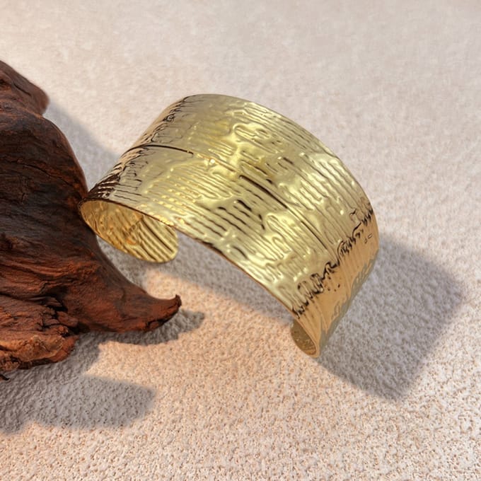 Bijoutheek Armband (Sieraad) Cuff Bewerkt Goud
