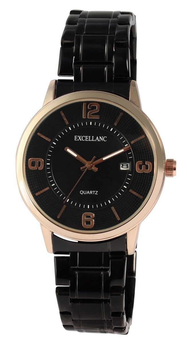 EXCELLANC Herenhorloge metaal Datumsweergave