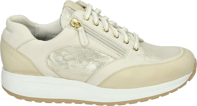 Durea - 6322 K - Lage sneakersDames sneakers - Kleur: Wit/beige - Maat: 37.5